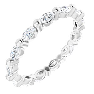 New Trends - Marisol - 14K White Gold 5/8 CTW Natural Diamond Eternity Band