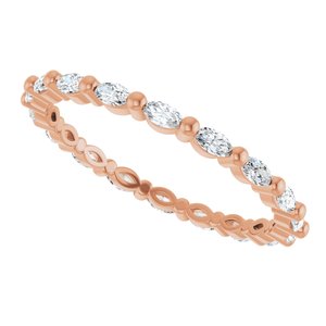 New Trends - Marisol - 14K Rose Gold 5/8 CTW Lab-Grown Diamond Eternity Band