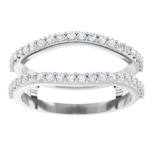 Pave - Celia - Platinum 1/3 CTW Lab-Grown Diamond  Ring Guard