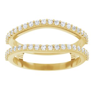 Pave - Celia - 14K Yellow Gold 1/4 CTW Natural Diamond Ring Guard