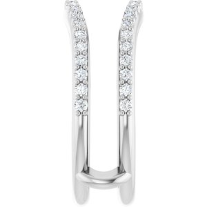 Pave - Celia - 14K White Gold 1/3 CTW Lab-Grown Diamond  Ring Guard