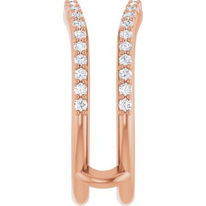 Pave - Celia - 14K Rose Gold 1/4 CTW Natural Diamond Ring Guard