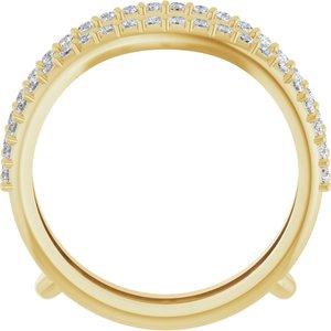 Pave - Celia - 14K Yellow Gold 1/4 CTW Natural Diamond Ring Guard