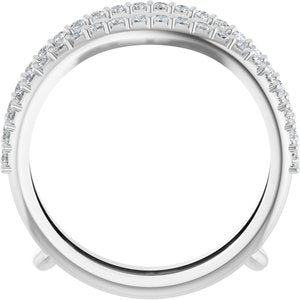 Pave - Celia - 14K White Gold 1/3 CTW Natural Diamond Accented Ring Guard