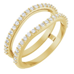 Pave - Celia - 14K Yellow Gold 1/4 CTW Natural Diamond Ring Guard