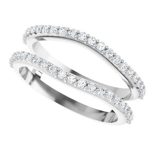 Pave - Celia - 14K White Gold 1/3 CTW Natural Diamond Accented Ring Guard
