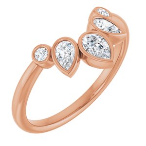 Bezel - Selene - 14K Rose Gold 3/8 CTW Lab-Grown Diamond Contour Band