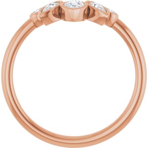 Bezel - Selene - 14K Rose Gold 3/8 CTW Lab-Grown Diamond Contour Band