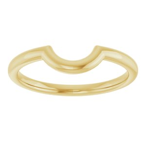Plain - Neva - 18K Yellow Gold 6 mm Contour Band