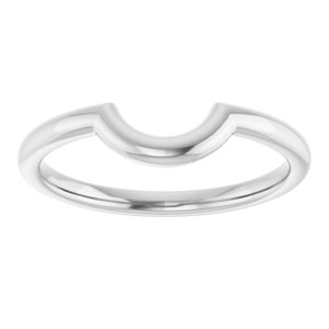 Plain - Neva - Platinum 6 mm Contour Band