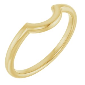 Plain - Neva - 18K Yellow Gold 6 mm Contour Band