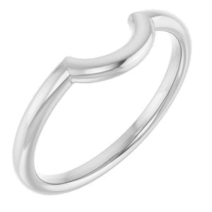 Plain - Neva - Platinum 6 mm Contour Band