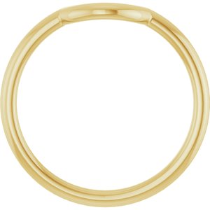 Plain - Neva - 18K Yellow Gold 6 mm Contour Band