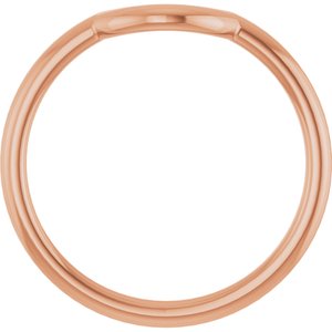 Plain - Neva - 14K Rose Gold 6 mm Contour Band