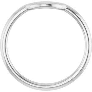 Plain - Neva - 14K White Gold 6 mm Contour Band