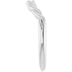 Curved - Rio - 14K White Gold Twisted Contour Band