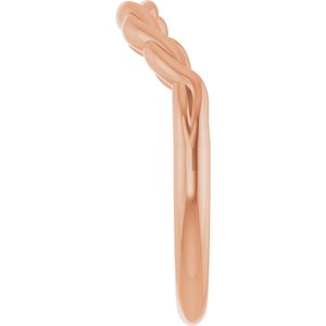 Curved - Rio - 14K Rose Gold Twisted Contour Band