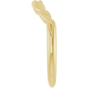 Curved - Rio - 14K Yellow Gold Twisted Contour Band