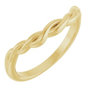 Curved - Rio - 18K Yellow Gold Twisted Contour Band