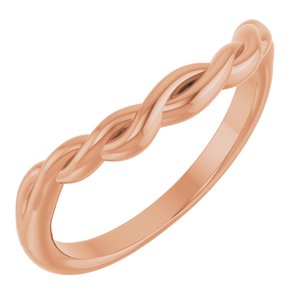 Curved - Rio - 14K Rose Gold Twisted Contour Band