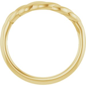 Curved - Rio - 14K Yellow Gold Twisted Contour Band