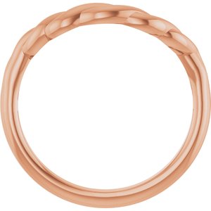 Curved - Rio - 14K Rose Gold Twisted Contour Band