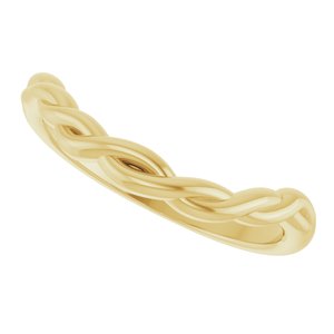 Curved - Rio - 18K Yellow Gold Twisted Contour Band
