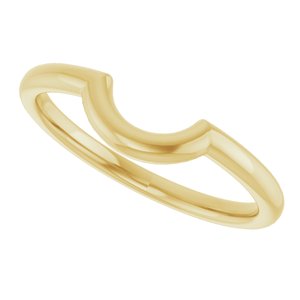 Plain - Neva - 18K Yellow Gold 6 mm Contour Band