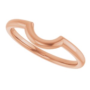 Plain - Neva - 14K Rose Gold 6 mm Contour Band