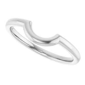 Plain - Neva - Platinum 6 mm Contour Band