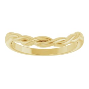 Curved - Rio - 18K Yellow Gold Twisted Contour Band