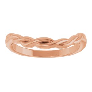 Curved - Rio - 14K Rose Gold Twisted Contour Band