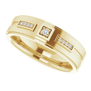 Unique - Noah - 14K Yellow Gold .06 CTW Natural Diamond Mens Band