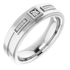 Unique - Noah - Platinum .06 CTW Natural Diamond Mens Band