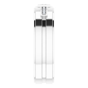 Unique - Noah - Platinum .06 CTW Natural Diamond Mens Band