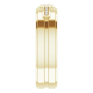 Unique - Noah - 14K Yellow Gold .06 CTW Natural Diamond Mens Band