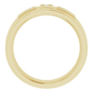 Unique - Noah - 14K Yellow Gold .06 CTW Natural Diamond Mens Band