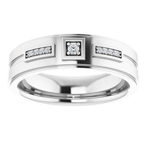 Unique - Noah - Platinum .06 CTW Natural Diamond Mens Band