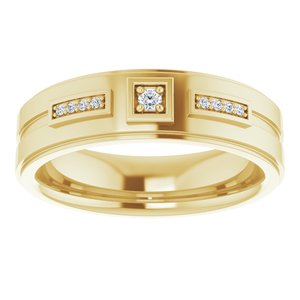 Unique - Noah - 14K Yellow Gold .06 CTW Natural Diamond Mens Band