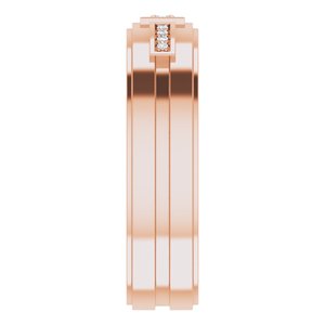 Unique - Noah - 14K Rose Gold .06 CTW Natural Diamond Mens Band