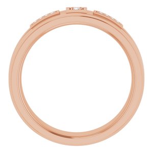 Unique - Noah - 14K Rose Gold .06 CTW Natural Diamond Mens Band