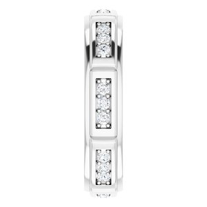 Unique - Daniel - Platinum 1/2 CTW Natural Diamond Band