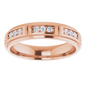 Unique - Daniel - 14K Rose Gold 1/2 CTW Natural Diamond Band