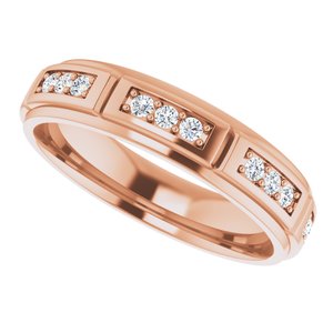 Unique - Daniel - 14K Rose Gold 1/2 CTW Natural Diamond Band