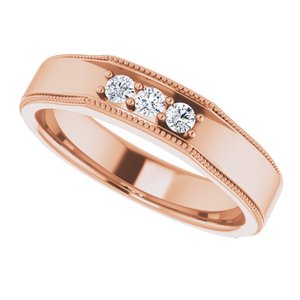 Unique - Grayson - 14K Rose Gold 1/5 CTW Natural Diamond Band