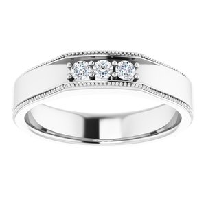 Unique - Grayson - 14K White Gold 1/5 CTW Natural Diamond Band