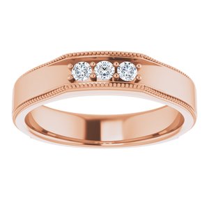Unique - Grayson - 14K Rose Gold 1/5 CTW Natural Diamond Band