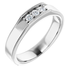Unique - Grayson - 14K White Gold 1/5 CTW Natural Diamond Band