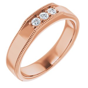 Unique - Grayson - 14K Rose Gold 1/5 CTW Natural Diamond Band