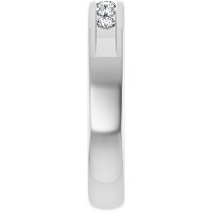 Hammered - Carter - Platinum 3/8 CTW Natural Diamond Band